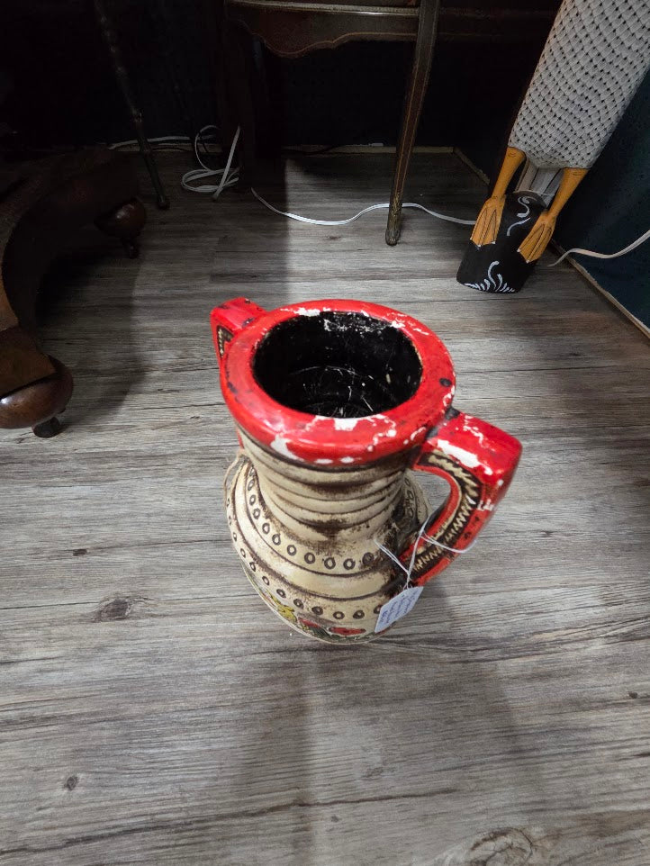 Vintage Hand Painted Pottery Vase