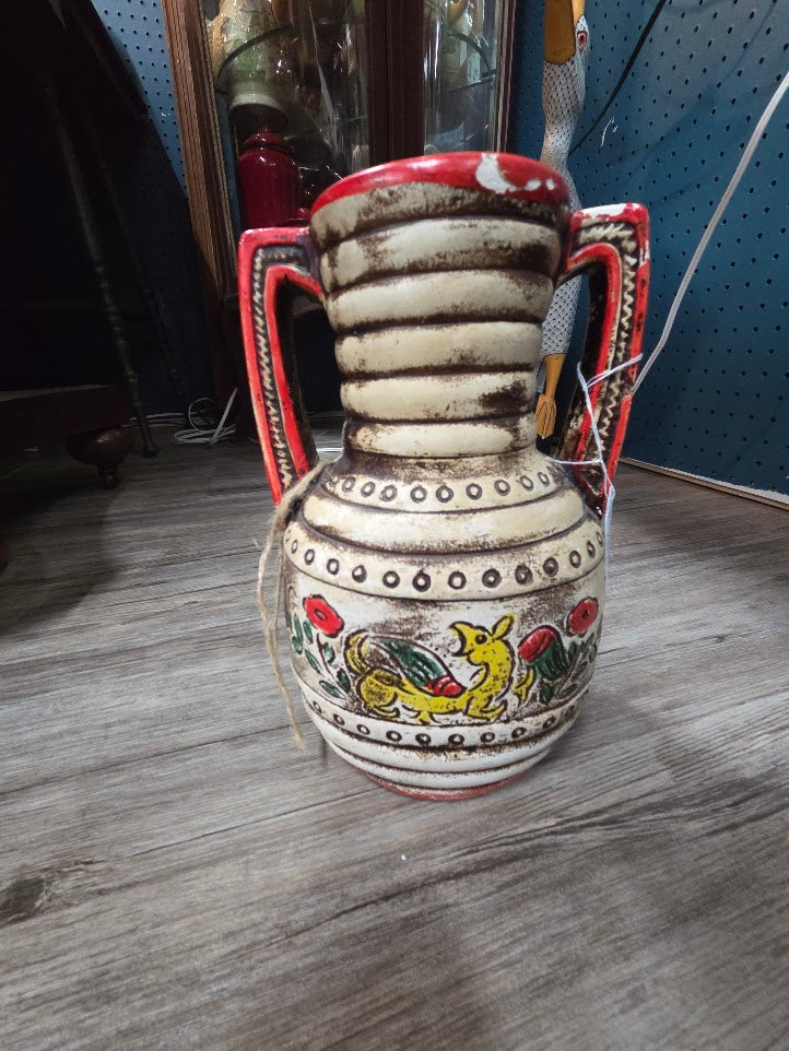 Vintage Hand Painted Pottery Vase