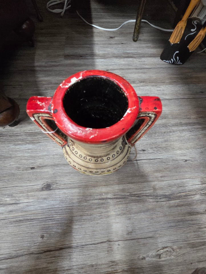 Vintage Hand Painted Pottery Vase