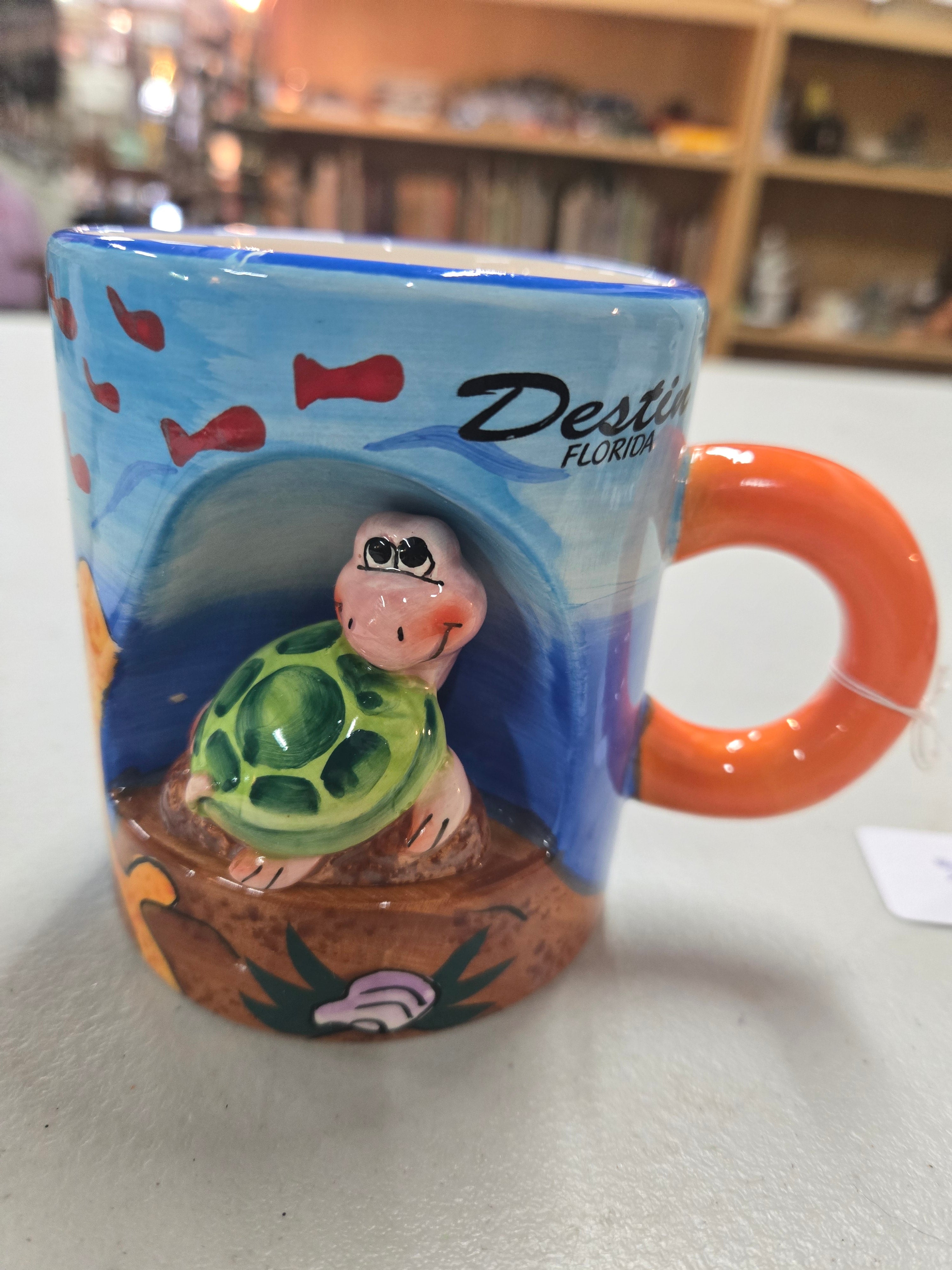 Ceramic sea turtle coffee mug