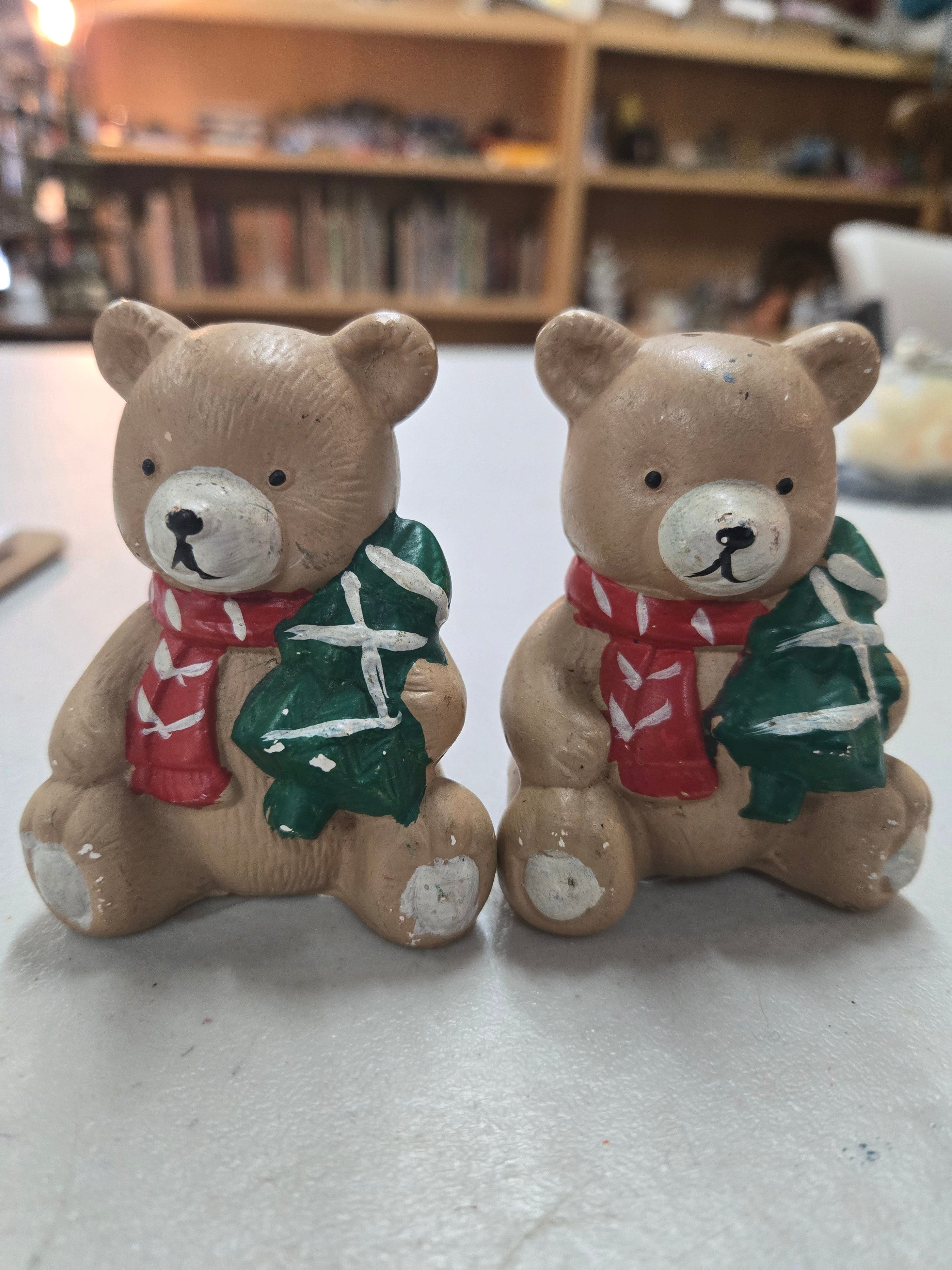 Teddy bear christmas tree shaker set